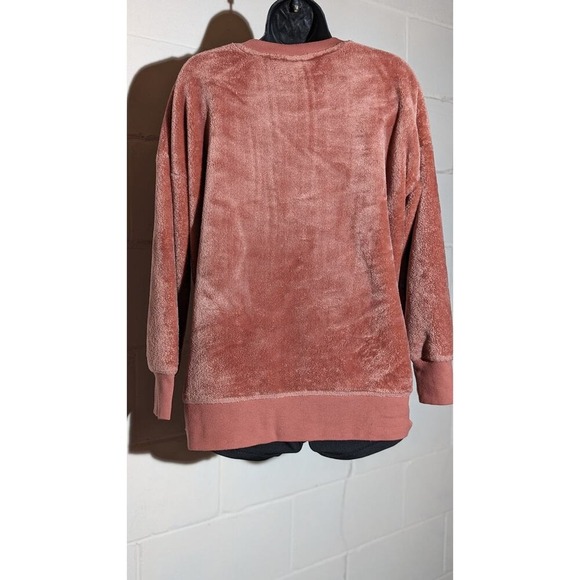 SO Velvet Plush Pullover Top Crewneck Long Sleeve Sweatshirt Casual Comfy Small - Picture 4 of 6